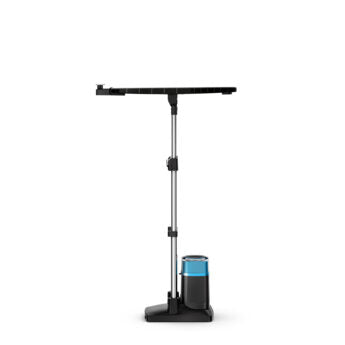 Rowenta Ixeo Power QR2021, Caldaia ad alta pressione, Asse da stiro integrata a 3 posizioni, Igienizza, Vapore verticale per indumento 1,1 L Nero, Blu 2170 W