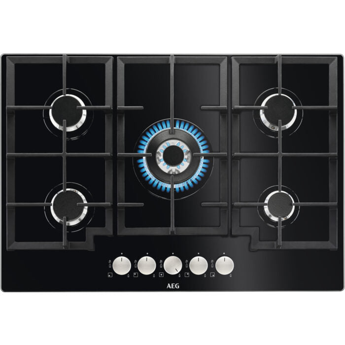AEG HKB75440NB Nero Da incasso 75 cm Gas 5 Fornello(i)