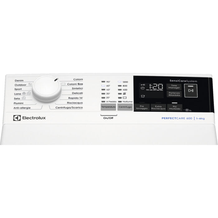 Electrolux EW6T462I lavatrice Caricamento dall'alto 6 kg 1200 Giri/min E Bianco
