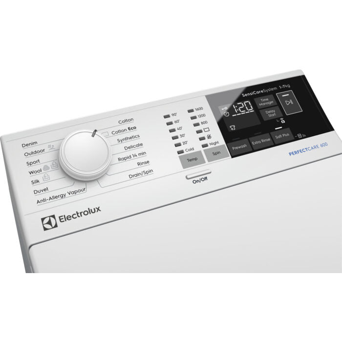 Electrolux EW6T462I lavatrice Caricamento dall'alto 6 kg 1200 Giri/min E Bianco