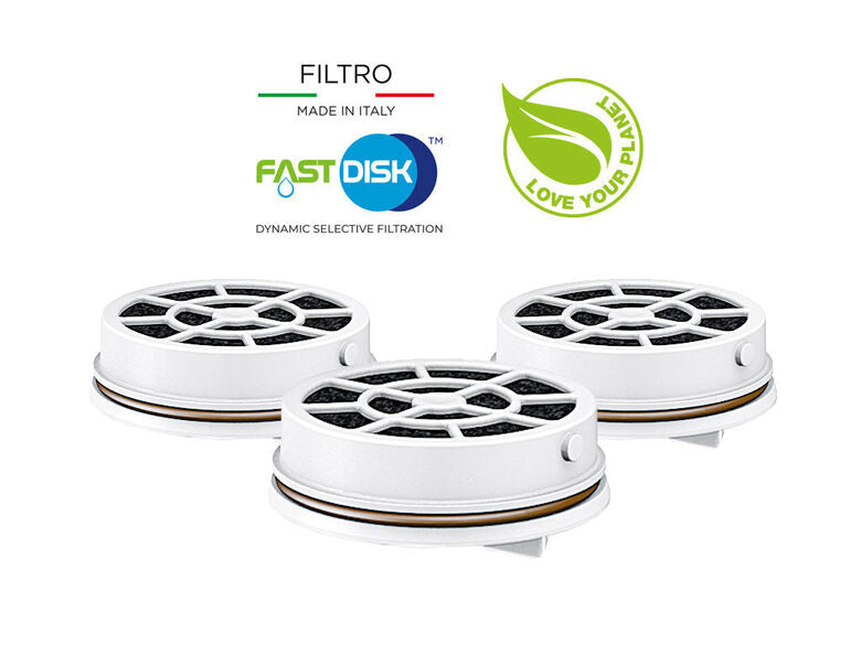 Laica Flow n'go Bottiglia per filtrare l'acqua, 4 filtri inclusi per 4 mesi di acqua filtrata