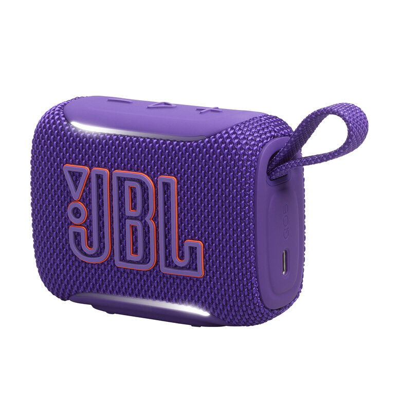 JBL GO 5 Speaker Bluetooth ultra‑portatile con potente Pro Sound e bassi incisivi, pairing AirTouch, design impermeabile, 10 ore di autonomia, Viola
