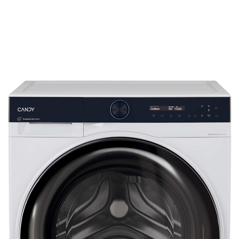 Candy BWS 4128B8-S Lavasciuga A Libera Installazione 12 Kg, 1400 Giri, ProWash&Dry, Proactive Ecowash, Candy Clean Shields, Soft Drum, Classe D, Bianco