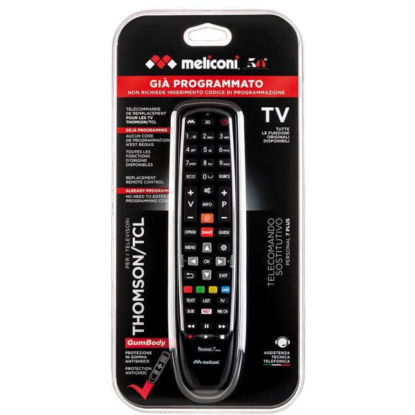 Meliconi Personal 7 Plus telecomando IR Wireless TV Pulsanti