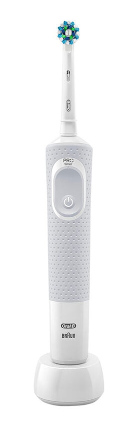 Oral-B Vitality 100 CrossAction Adulto Spazzolino rotante-oscillante Grigio, Bianco