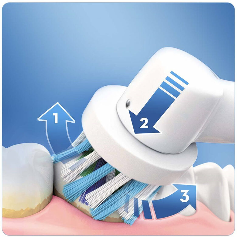 Oral-B Vitality 100 CrossAction Adulto Spazzolino rotante-oscillante Grigio, Bianco