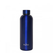PURO Hot&Cold Glossy Bicicletta, Uso quotidiano, Fitness, Sport 500 ml Acciaio inossidabile Blu, Metallico