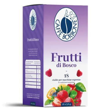 Borbone Tisana Frutti di Bosco 18 pz cialde 44 mm compatibile con macchine da caffè per cialde filtro carta ESE 44 mm