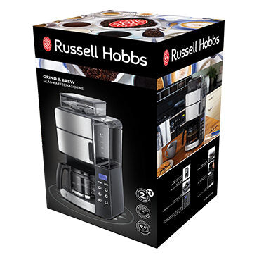 Russell Hobbs Grind and Brew Glass Carafe Automatica Macchina da caffè combi 1,25 L