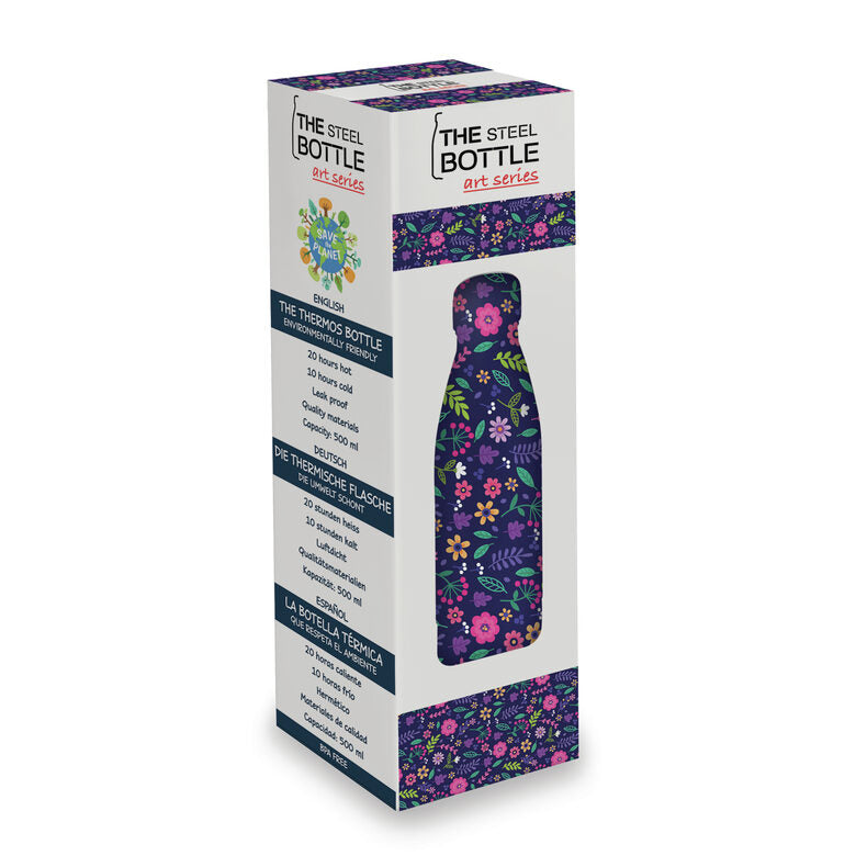 The Steel Bottle Art Series #5 - Cartoon Flowers