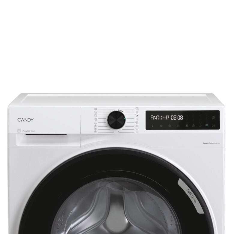 Candy ProWash 500, Lavatrice Carica Frontale 11 KG, 30% più efficente della classe A, 1400 giri, Bianco, Inverter, Vapore, Wi-Fi, Smart Wash, BR 411BL9-S