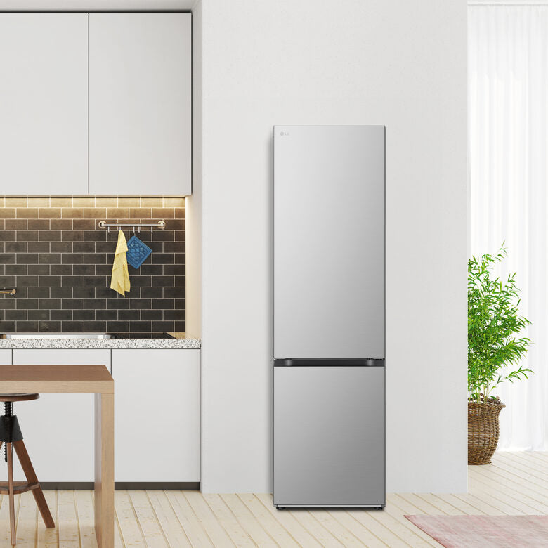 LG GBV22L0EPY Frigorifero combinato, Classe E, 387L, Door Cooling, Smart Diagnosis, Total No Frost | Prime Silver