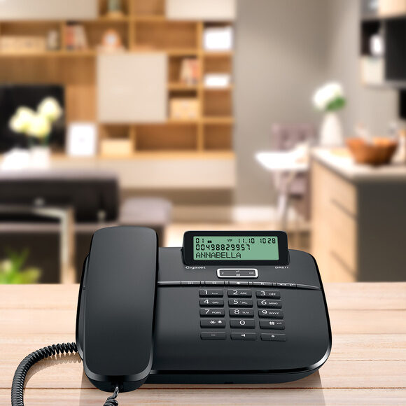 Gigaset DA 611 Telefono analogico Identificatore di chiamata Nero
