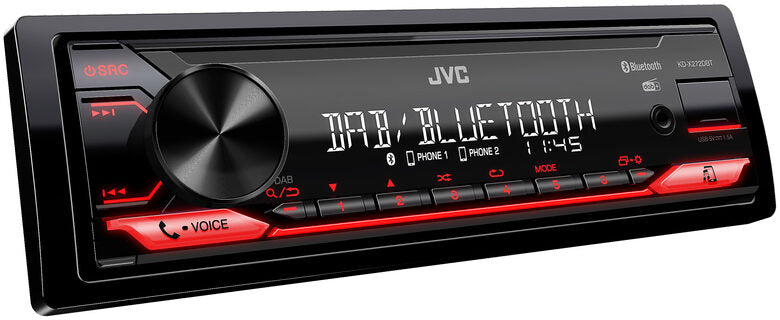 JVC KD-X272DBT Ricevitore multimediale per auto Nero, Rosso 350 W Bluetooth