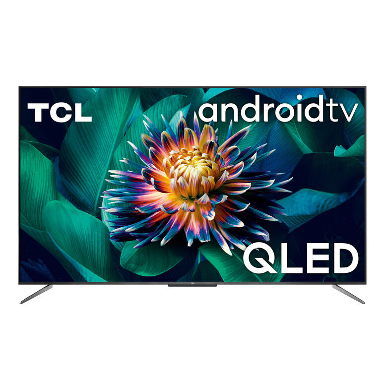 TCL 65C715 65 pollici QLED TV, 4K Ultra HD, Smart TV con sistema Android 9.0 (HDR 10+, Micro dimming, Dolby Vision-Atmos), Controllo Vocale Hands-Free, Design ultra sottile in alluminio e se