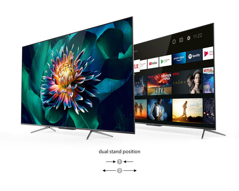 TCL 65C715 65 pollici QLED TV, 4K Ultra HD, Smart TV con sistema Android 9.0 (HDR 10+, Micro dimming, Dolby Vision-Atmos), Controllo Vocale Hands-Free, Design ultra sottile in alluminio e se