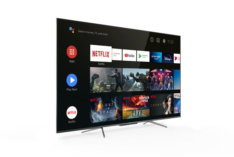 TCL 65C715 65 pollici QLED TV, 4K Ultra HD, Smart TV con sistema Android 9.0 (HDR 10+, Micro dimming, Dolby Vision-Atmos), Controllo Vocale Hands-Free, Design ultra sottile in alluminio e se