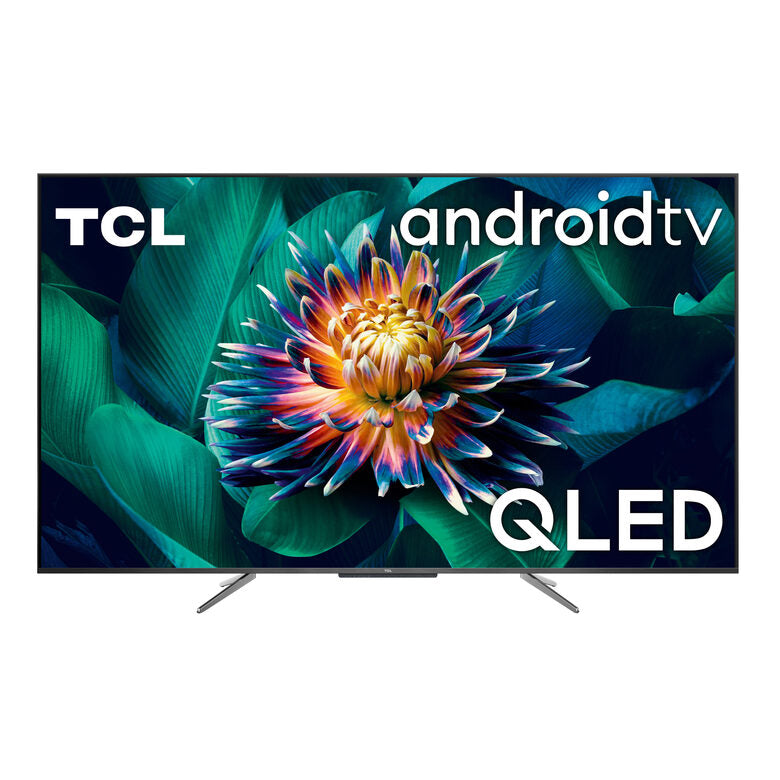 TCL 65C715 65 pollici QLED TV, 4K Ultra HD, Smart TV con sistema Android 9.0 (HDR 10+, Micro dimming, Dolby Vision-Atmos), Controllo Vocale Hands-Free, Design ultra sottile in alluminio e se