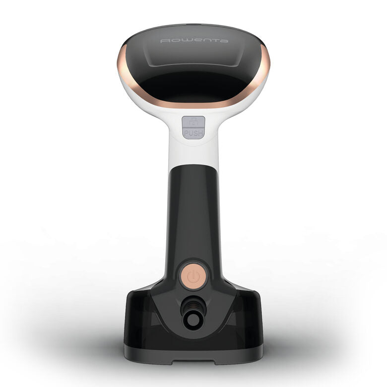 Rowenta DR3030 Access Steam Pocket Stiratore Verticale, Pronto in 15 Sec, Compatto e Leggero, Uccide Batteri, Rimuove Gli Allergeni, 1300 W, Acciaio Inossidabile, Nero/Bianco/Rosa