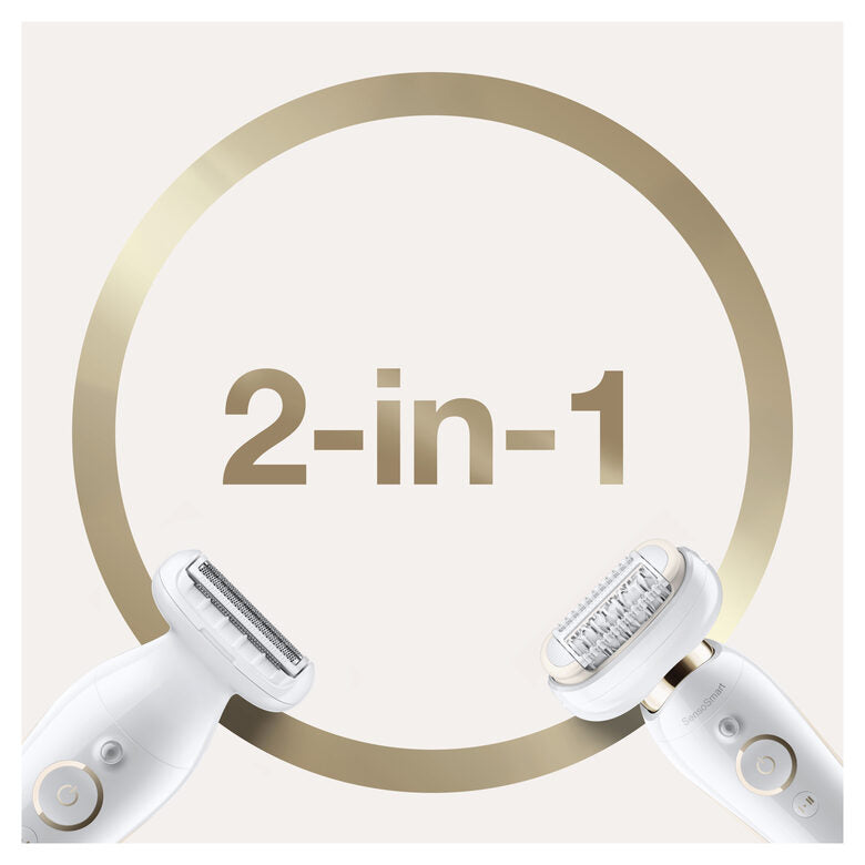 Braun Silk-épil 9 Flex 9-002 - Epilatore Elettrico Donna Bianco/Oro Con Testina Flessibile Per Un’Epilazione Più Semplice