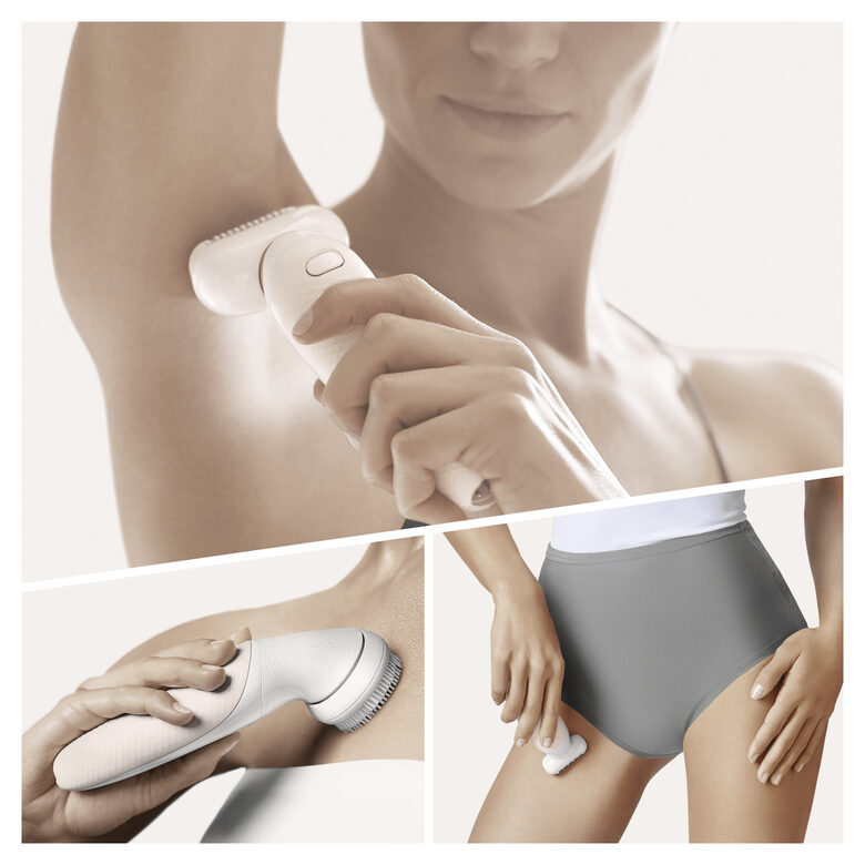 Braun Silk-épil 9 Flex 9-030 - Epilatore Elettrico Donna Bianco/Oro Con Testina Flessibile Per Un’Epilazione Più Semplice