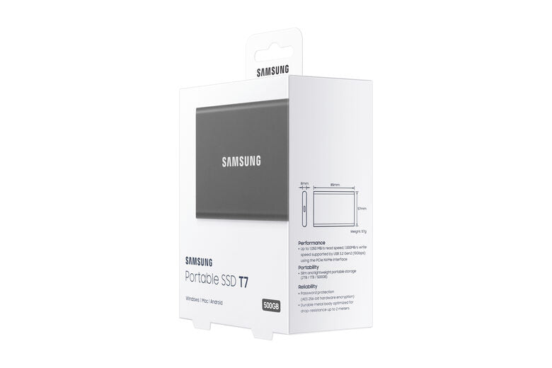 Samsung Portable SSD T7 500 GB Grigio