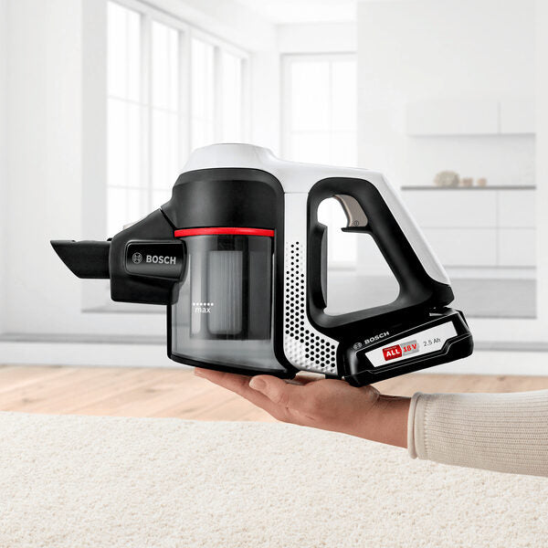 Bosch Serie 6 BCS61113 scopa elettrica Aspirapolvere a bastone 2 in 1 Batteria Secco Senza sacchetto Bianco