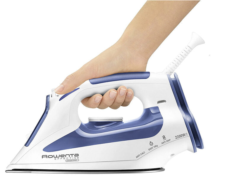 Rowenta Effective Comfort Ferro a vapore Acciaio inossidabile 2200 W Blu, Bianco