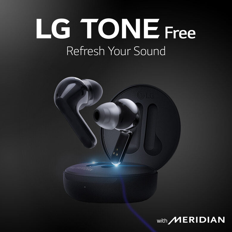 LG TONE Free FN6 Black Cuffie Bluetooth True Wireless con custodia UVnano