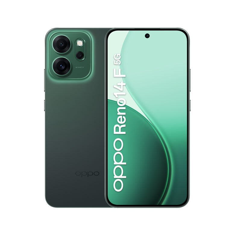 OPPO 14 F 5G Reno14 F Smartphone 5G 16,7 cm (6.57") Doppia SIM Android 15 USB tipo-C 8 GB 256 GB 6000 mAh Verde