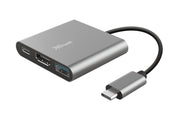 Trust Dalyx USB 3.2 Gen 1 (3.1 Gen 1) Type-C 5 Mbit/s Alluminio, Nero