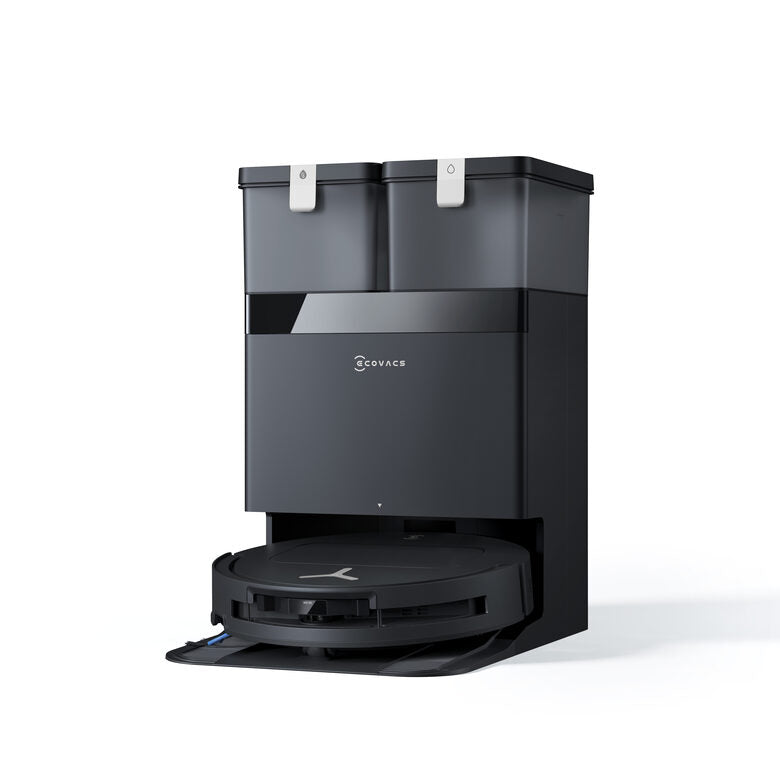 Ecovacs DEEBOT T50 OMNI Gen3, Robot aspirapolvere lavapavimenti, 25.000 Pa, spazzola laterale e mocio a estensione, ZeroTangle 3.0, AIVI 3D 3.0, stazione OMNI All-in-One, lavaggio a 75 °C, 81 mm, Nero