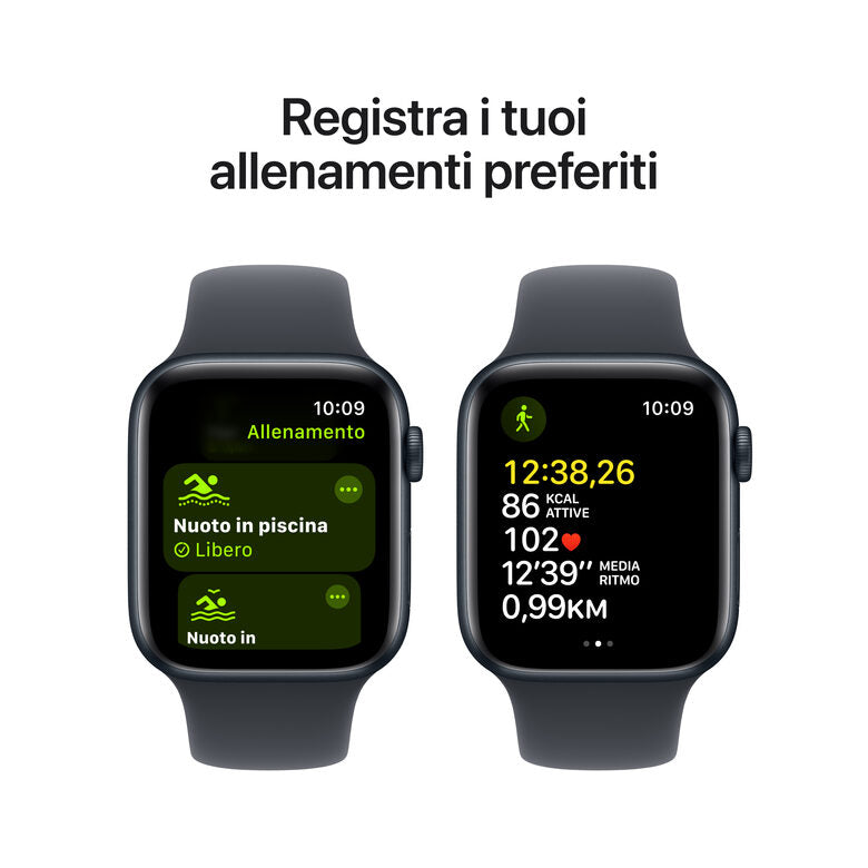 Apple Watch SE GPS + Cellular 44mm Cassa Alluminio Mezzanotte con Mezzanotte Sport Band - M/L