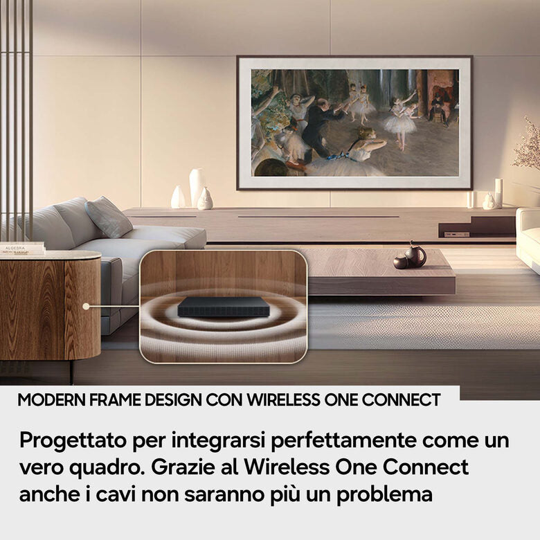 Samsung The Frame Pro AI TV 65" QE65LS03HWUXZT 4K, Processore NQ4 AI Gen3, 4K AI Upscaling, Art Mode, Glare Free, Neo Quantum HDR, Dolby Atmos & OTS, Modern Frame Design, Vision AI Smart TV,
