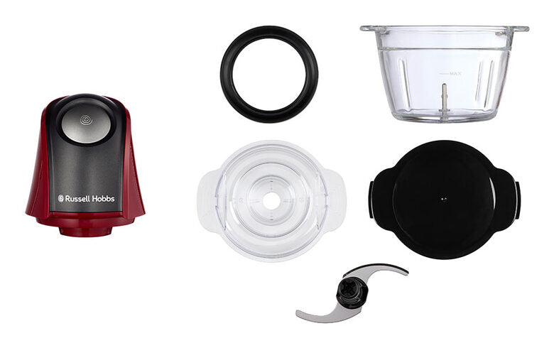 Russell Hobbs 27130-56 tritaverdure elettrico 0,5 L 200 W Nero, Rosso, Trasparente