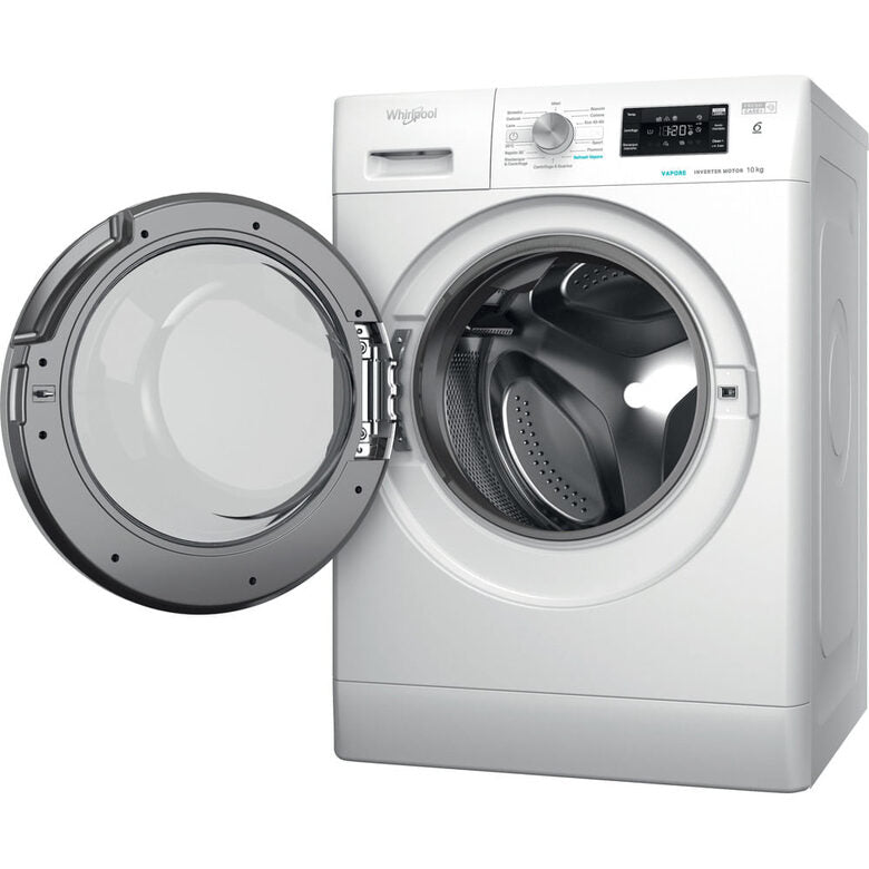 Whirlpool FFB 1048 BSV IT Lavatrice A Libera Installazione 10 Kg, 1400 Giri, Tecnologia 6° Senso, Classe A, Bianco