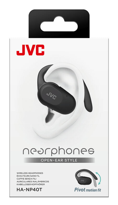 JVC HA-NP40T Auricolare True Wireless Stereo (TWS) A clip Musica e Chiamate Bluetooth Nero