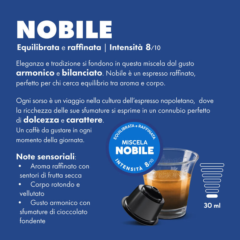 Caffe Borbone Miscela Nobile Confezione 30 Capsule Compatibili Dolce Gusto - Oro