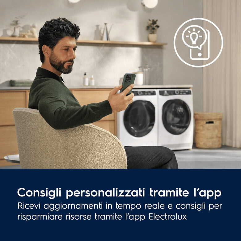 Electrolux EW7H4E10BY asciugatrice Libera installazione Caricamento frontale 10 kg Bianco, Nero