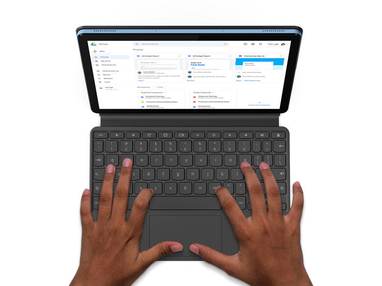 Lenovo IdeaPad Duet Chromebook 64 GB 25,6 cm (10.1") MediaTek 4 GB Wi-Fi 5 (802.11ac) Chrome OS Blu, Grigio