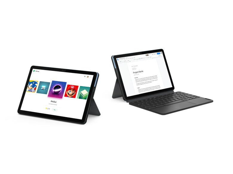 Lenovo IdeaPad Duet Chromebook 64 GB 25,6 cm (10.1") MediaTek 4 GB Wi-Fi 5 (802.11ac) Chrome OS Blu, Grigio