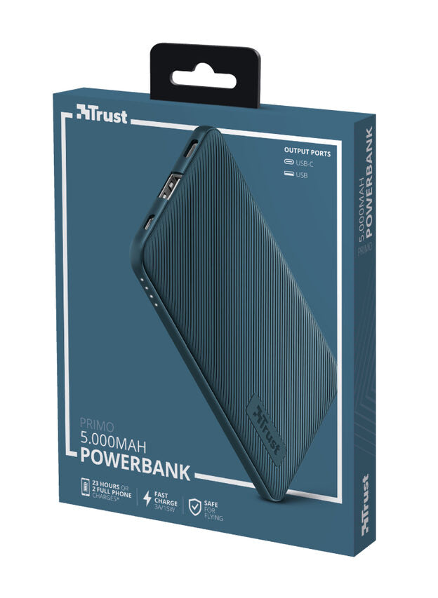 Trust 23860 batteria portatile Ioni di Litio 5000 mAh Blu