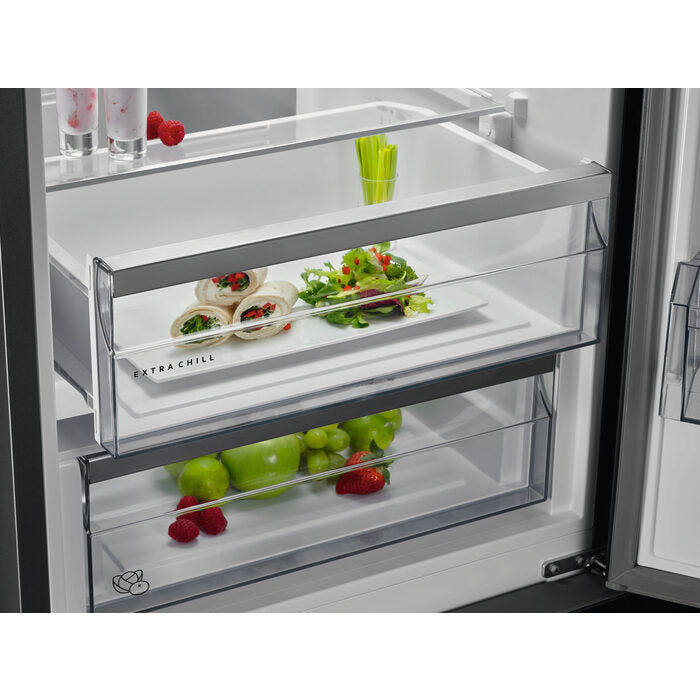 AEG RCB732D5MX frigorifero con congelatore Libera installazione 331 L D Grigio, Acciaio inossidabile
