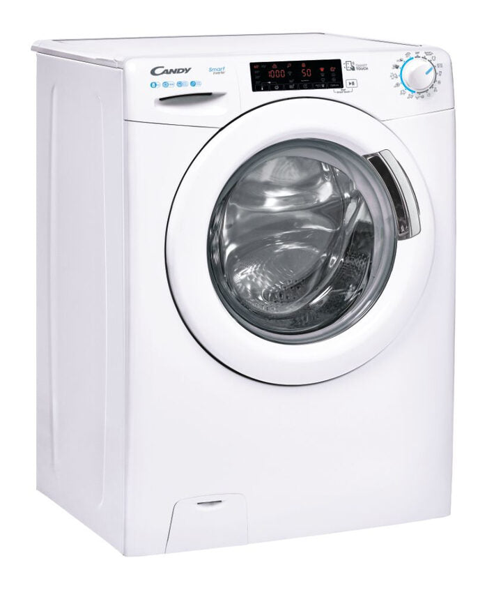Candy CS 128TXME-S Lavatrice A Libera Installazione 8 Kg, 1400 Giri, Smart Inverter, Wi-fi, Classe A, Bianco