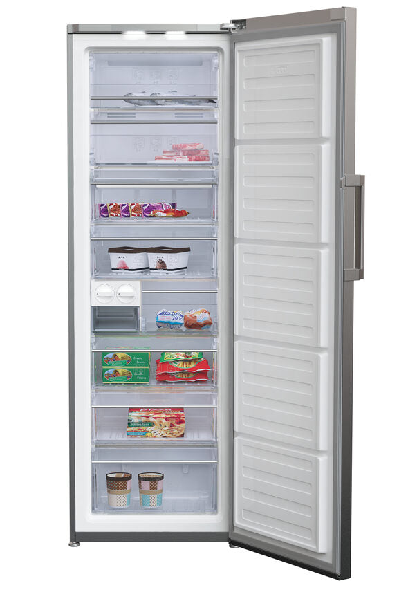 Beko RFNE312E43XN Congelatore Verticale a Libera Installazione 275 L E Acciaio inossidabile