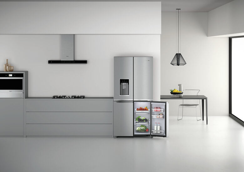 Whirlpool WQ9I MO1L frigorifero side-by-side Libera installazione 592 L F Acciaio inossidabile