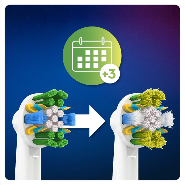 Oral-B FlossAction Testine Di Ricambio (Confezione Da 3 Pezzi) Con Tecnologia CleanMaximiser