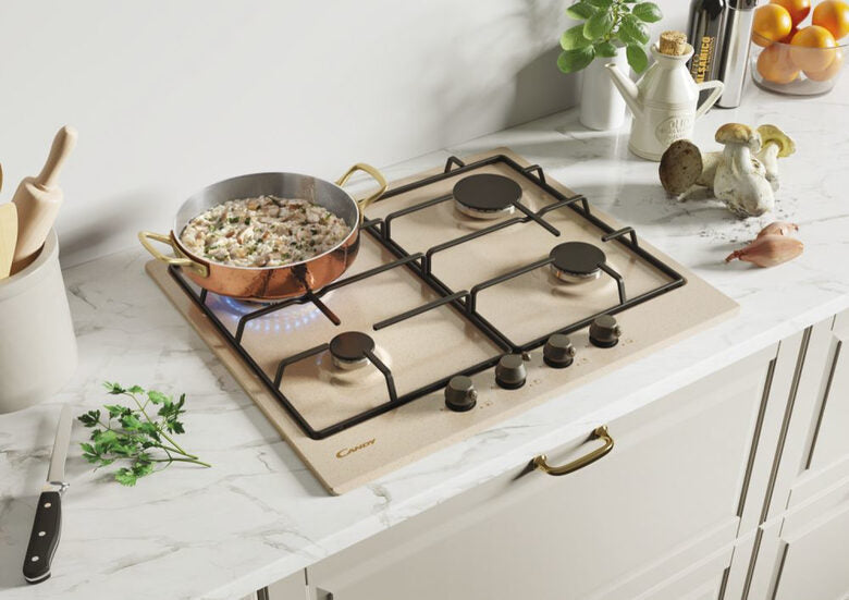Candy Classic CHW6BRAV4WGT Avena Da incasso 59 cm Gas 4 Fornello(i)