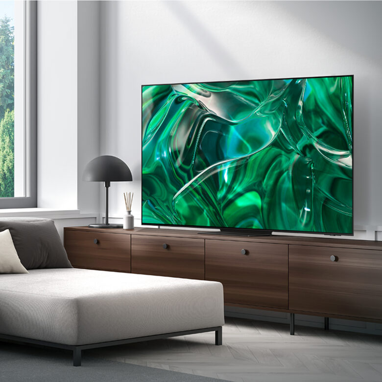 Samsung QE55S95CATXZT Televisione Smart TV 55 Pollici Oled 4K Serie 9 Dolby Atmos Processore Neural Quantum OTS+ Titan Black