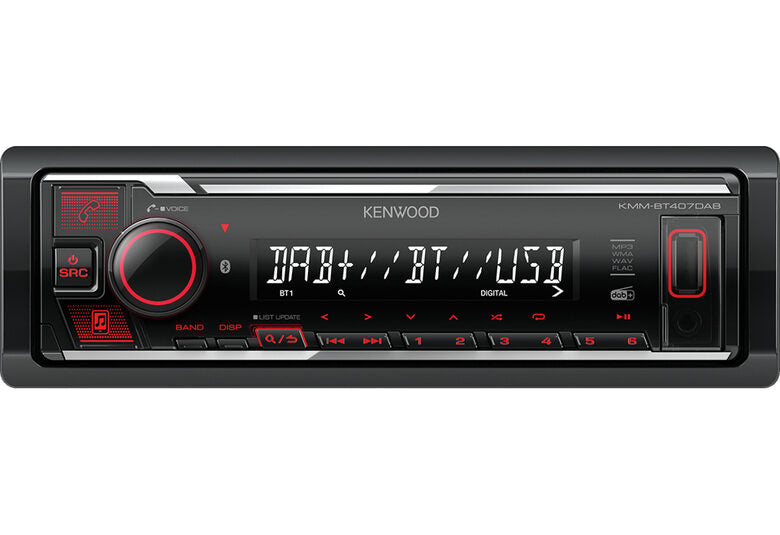 Kenwood KMM-BT407DAB Ricevitore multimediale per auto Nero 50 W Bluetooth